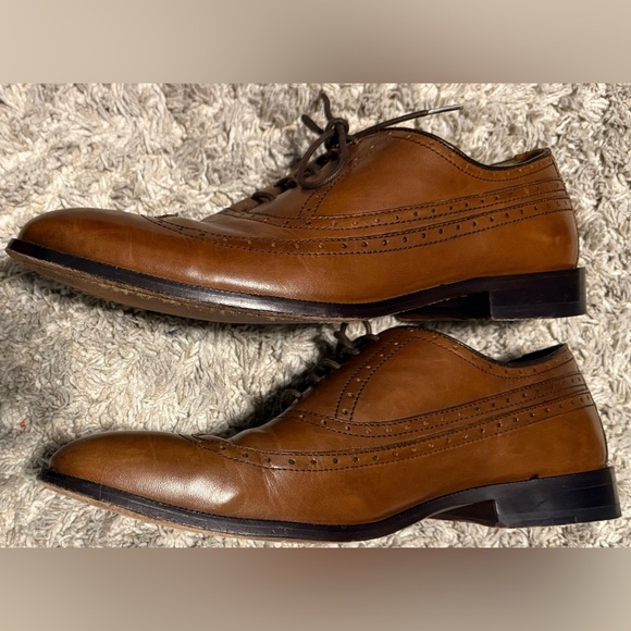Johnston & Murphy Wingtip Oxford Shoes Brown Leather Men’s 10.5D CLEAN main image 7